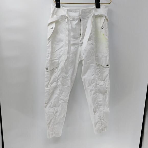 Polo Ralph Lauren Pants womens white cargo pants high waist belted pockets - Picture 11 of 15